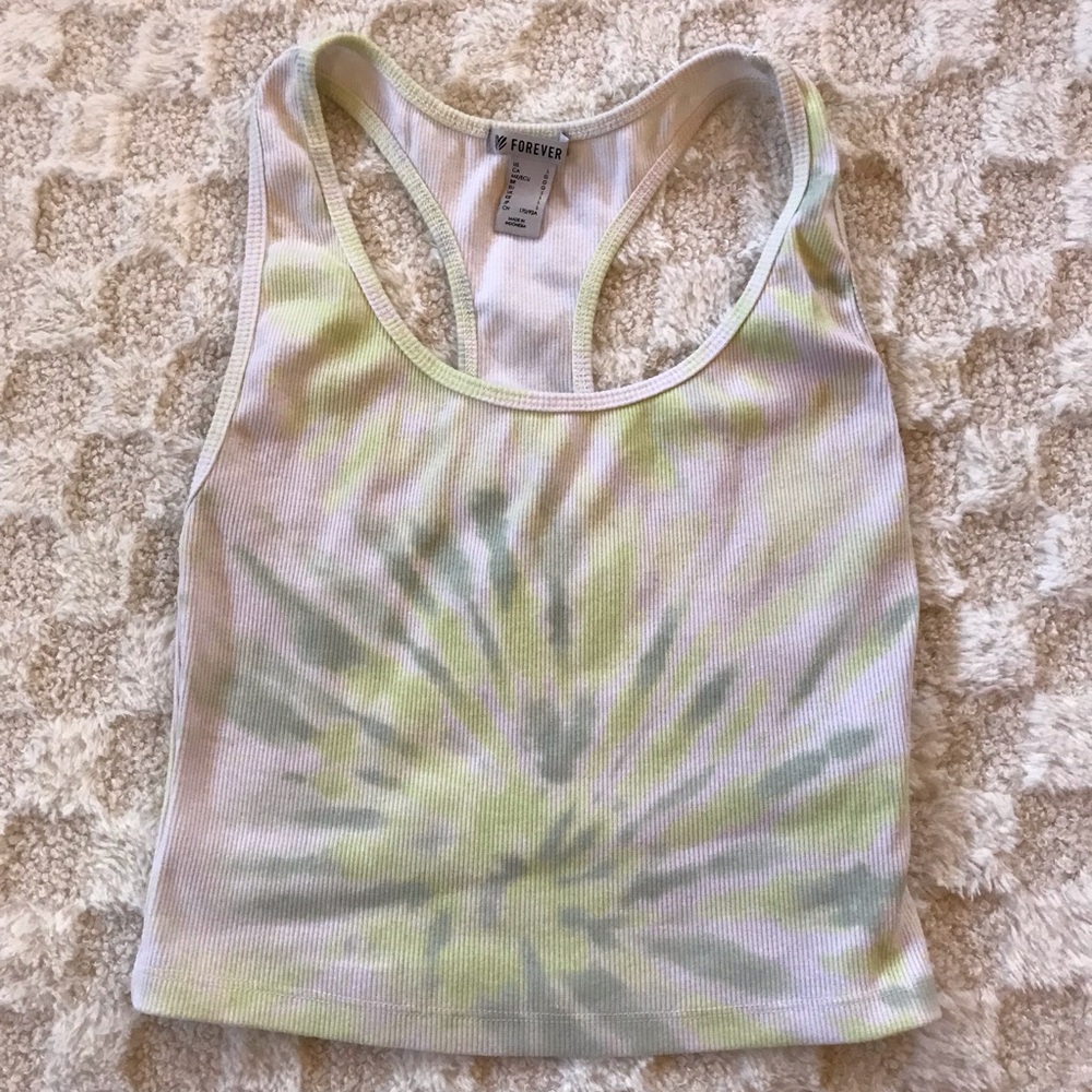 Forever 21 Tie-Dye Cropped Tank Top